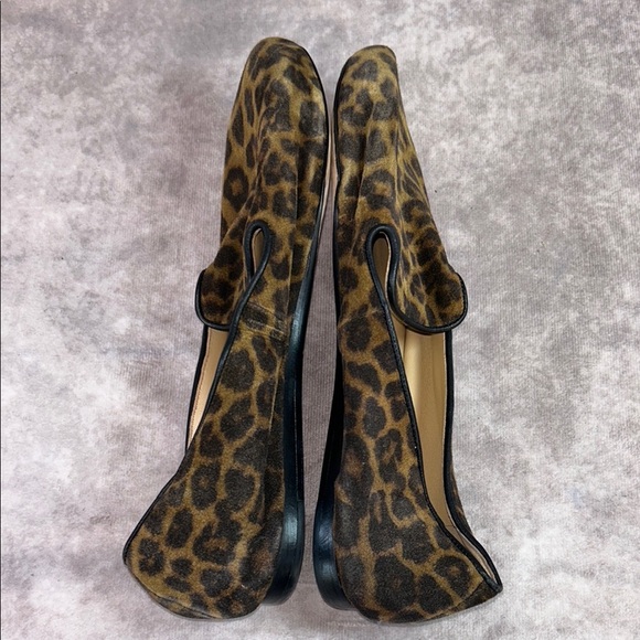NEW **defects** Veronica Beard Women’s 5.5M Leopard Print Leather Loafers Flats - Picture 5 of 8